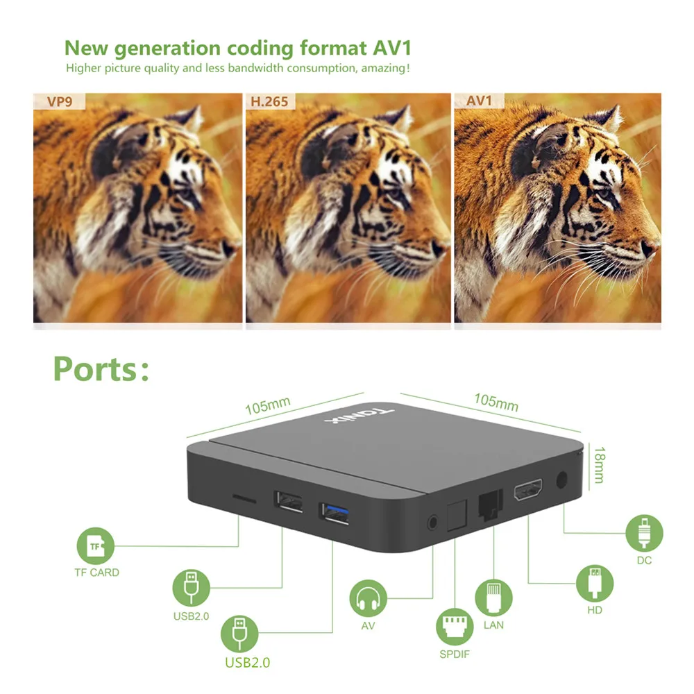 Android 11.0 Tanix W2 TV Box Amlogic S905W2 2G 16G TVBOX H.265 3D AV1 BT 2.4G 5G Wifi 4K HDR Video Player Set Top Box PK TX3