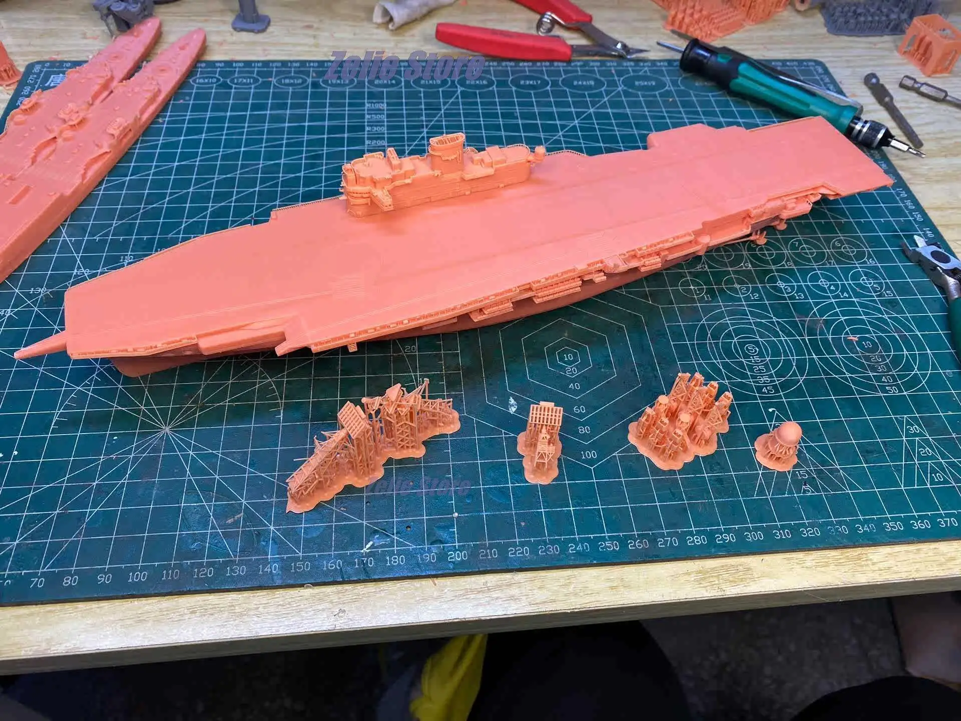 1/700 HMS Ark Royal R09 Aircraft Carrier 3D Printed Ship Toy Model Home-made Assembled Model Hobby 14+years old