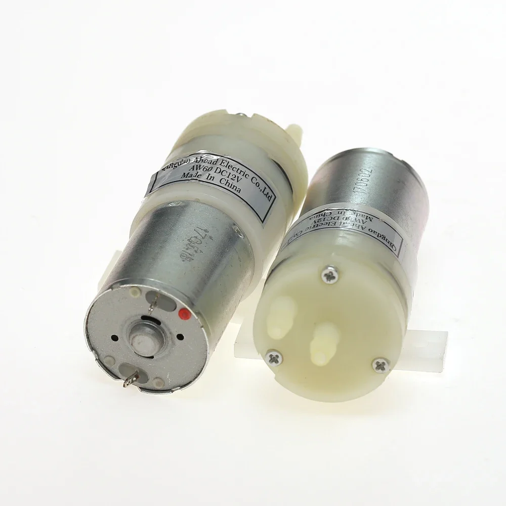 12V DC Small 370 Water Pump With DC Motor Low Noise Large Water Flow 0.66L/Min For Drinking Mini Diaphragm Vacuum Pump 9V-24V