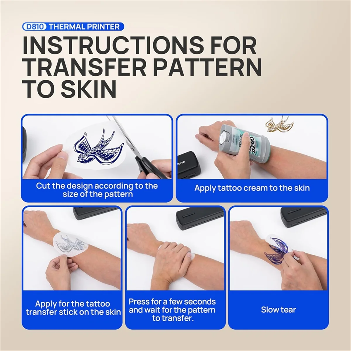 AA98 , A4 Size Thermal Stencil Paper for Tattoo Transfer Kit - DIY Tattoo Tracing Paper 25 Sheets