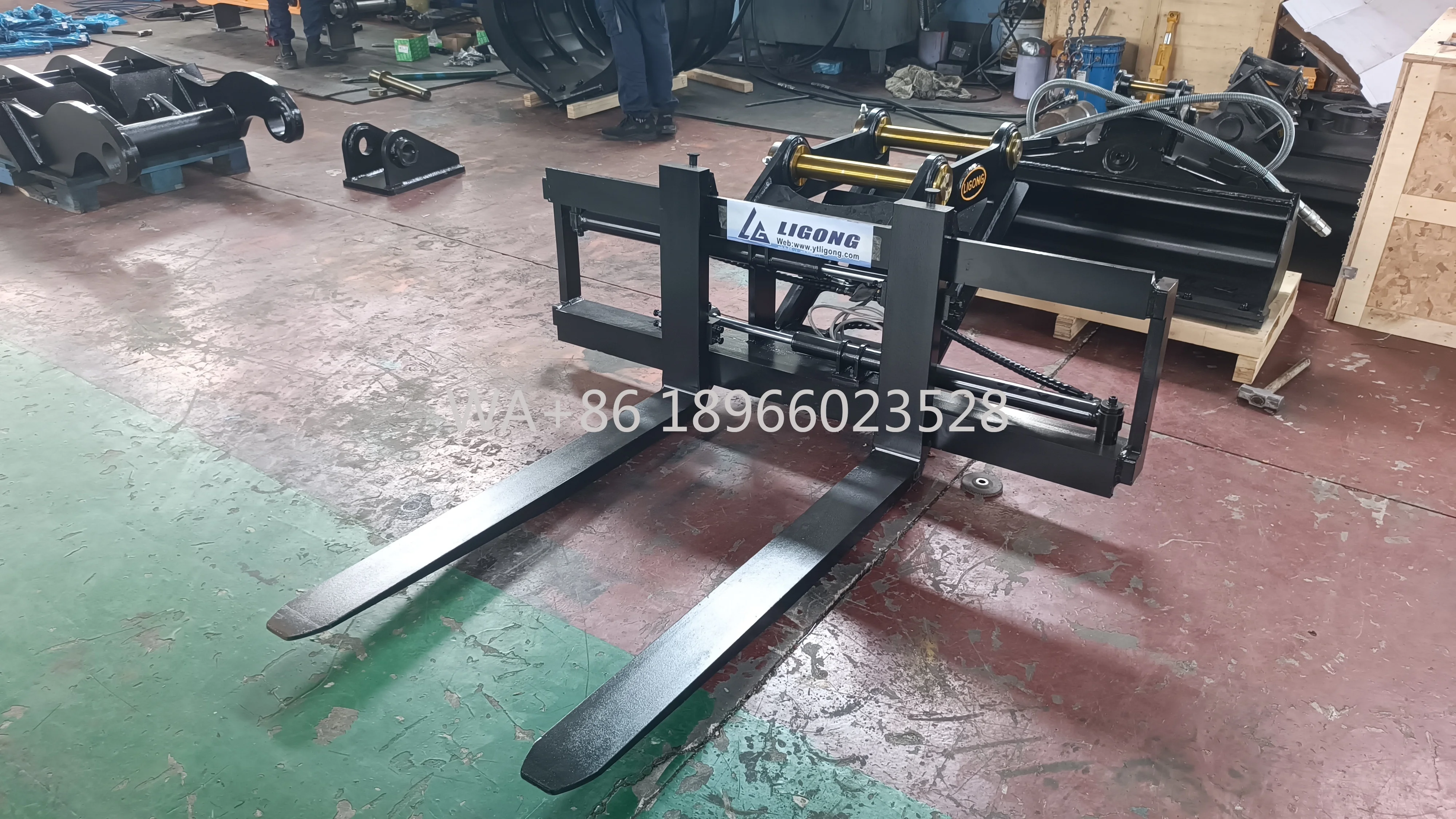 1-40톤 굴삭기용 중장비 팔레트 포크 - 18개월 보증 - 고강도 합금 구조