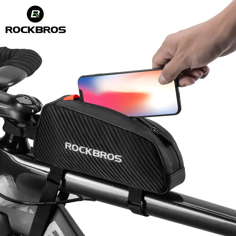 Bolsa para Bicicleta ROCKBROS con Envío Local, Gran Capacidad, para Tubo Superior Delantero, Reflectante, Ultraligera, Portátil, Duradera, con Bolsillo para Paquetes, Accesorios de Ciclismo