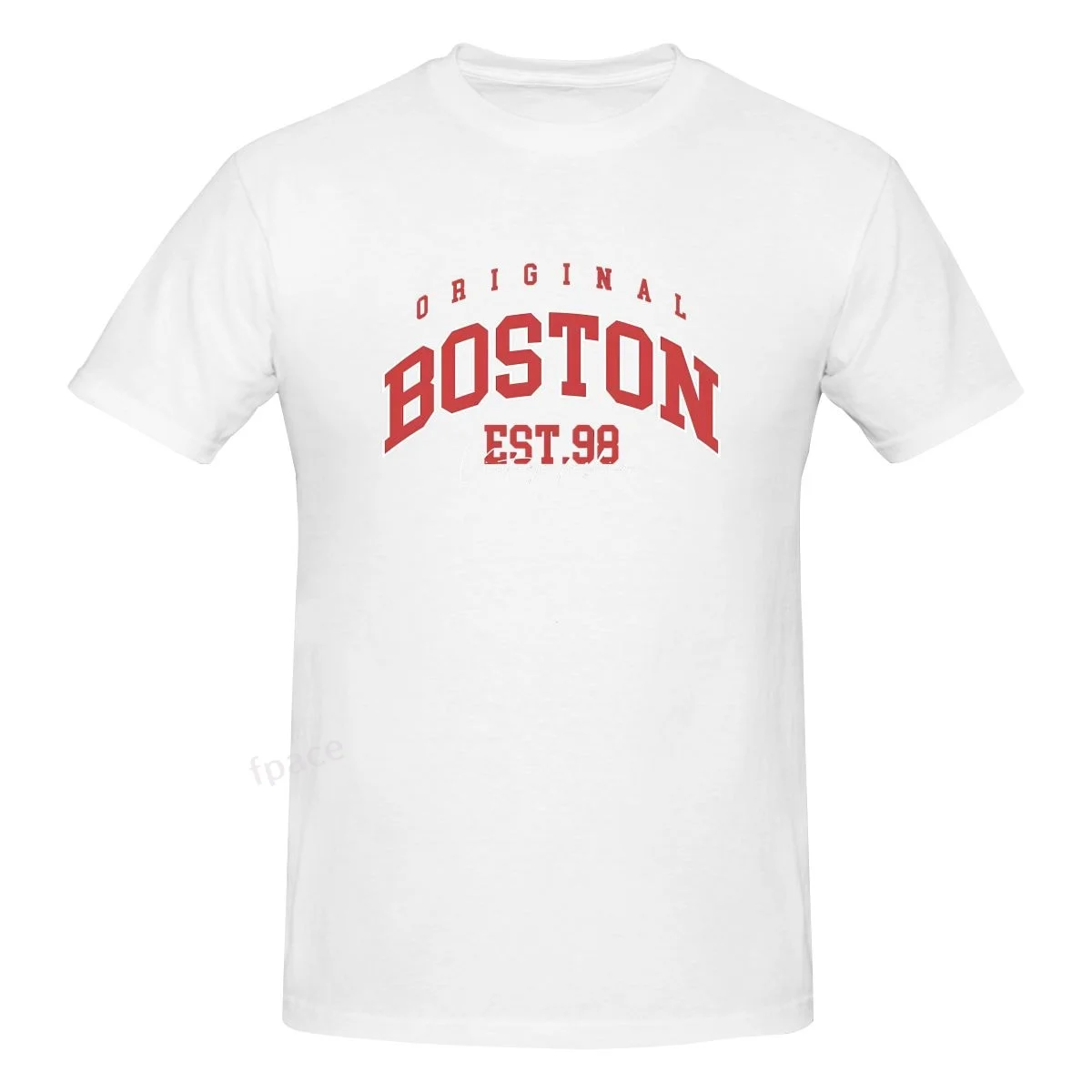 

BOSTON Casual Cotton Summer Men Clothing Tops Men's Basic Short Sleeve T-Shirt