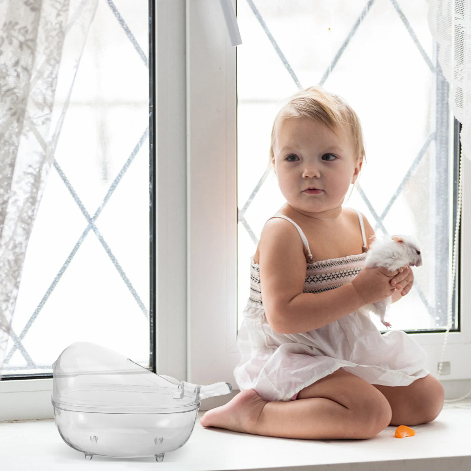 

Deepened Hamster Sand Bath Box Bathtub Container For Small Pets Durable Sauna Washroom Rat Hideout Chinchilla Gerbil Sand Tub