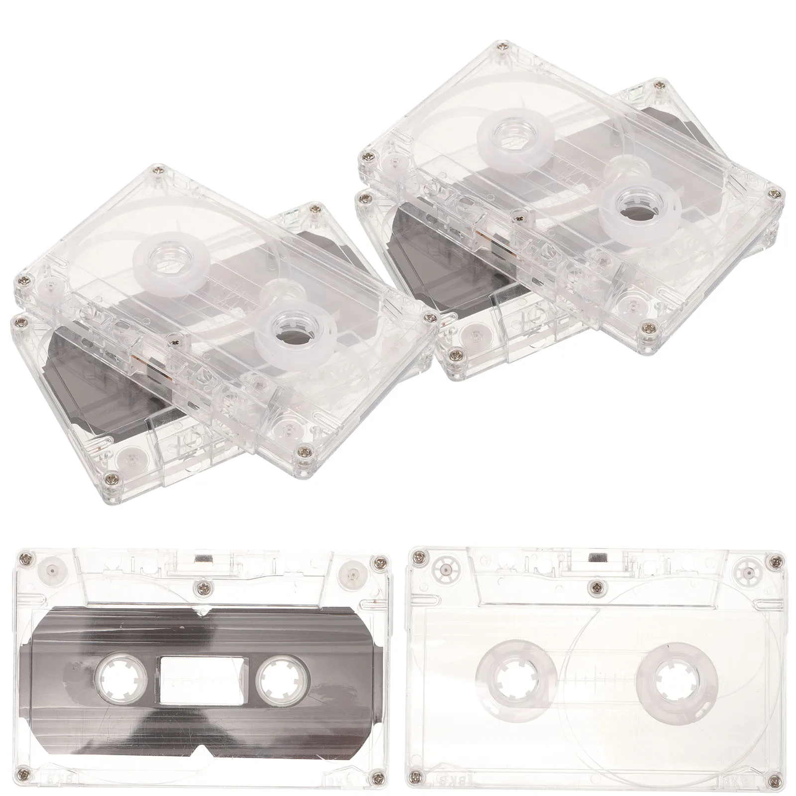 

6pcs Empty Cassette Tapes Diy Decorative Material Blank Handcraft Decoration Vintage Style Wall Mountable Cassette Tape
