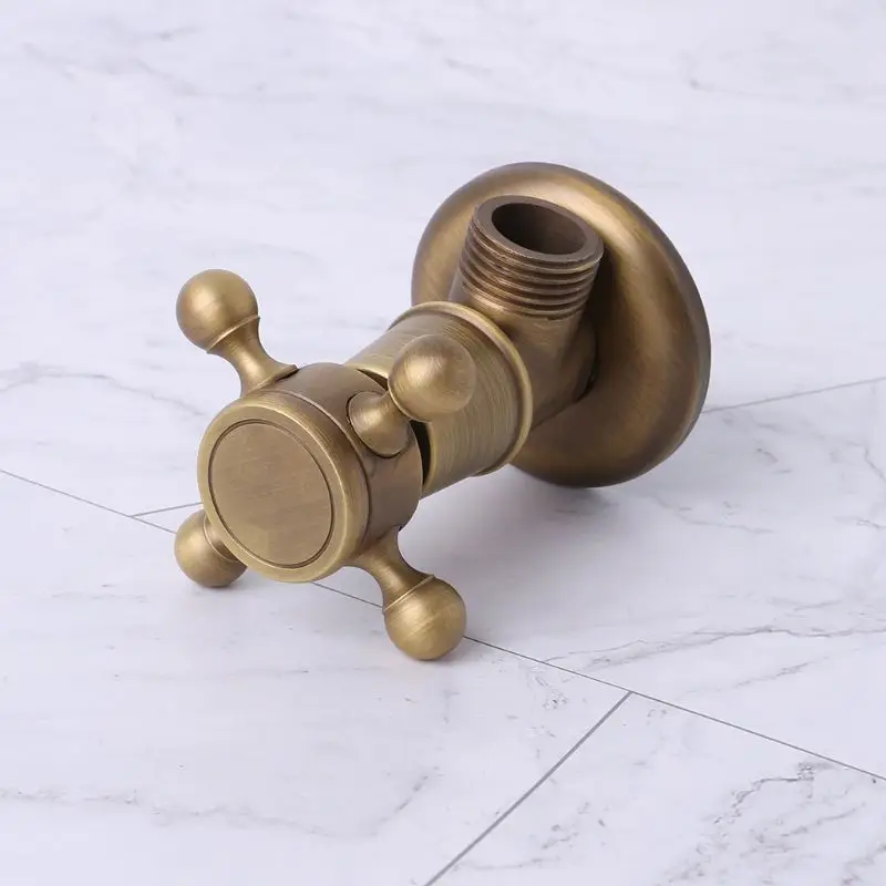 Latón Antiguo para Triángulo para Válvula 1/2" Rosca Macho Válvulas de Control de Agua Bathr