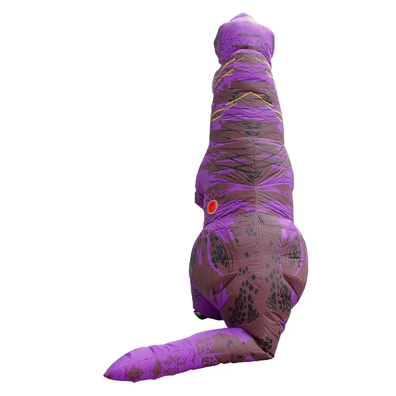 Disfraz inflable de dinosaurio adulto AD1, disfraz morado de Halloween, disfraz de fiesta, actuación, Festival, mascota de cumpleaños G5 @ rD ~
