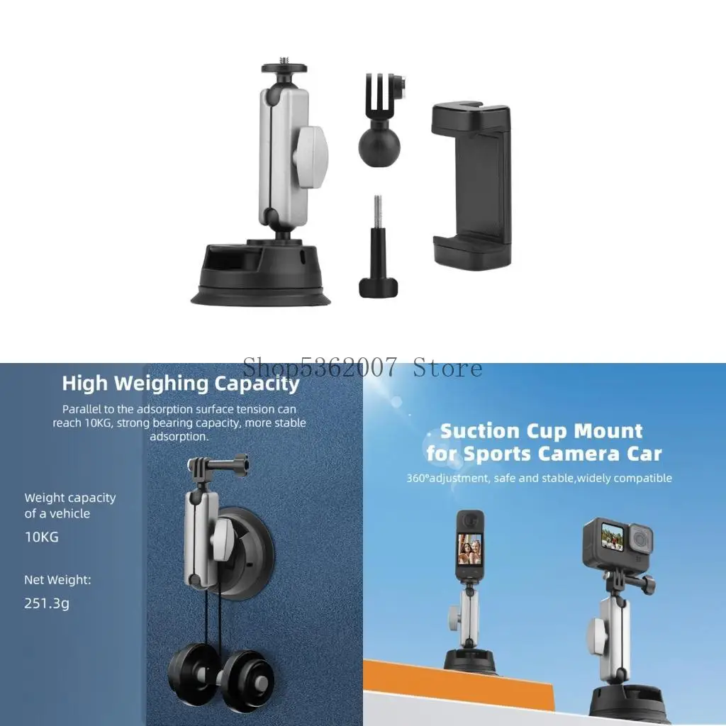 フロントガラス吸引カップカメラマウントフロントガラスウィンドウダッシュボード吸引アクションカメラ電話のホルダー40JB