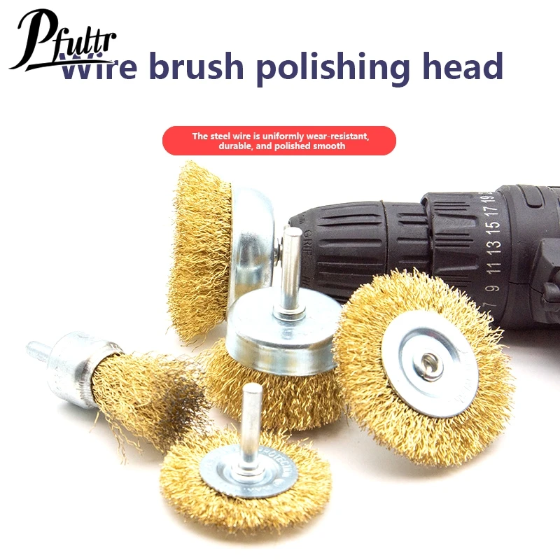 5Pcs Rust And Paint Removal Burr Removal Suit Total Cordless Drill Wire Brushes Stainless Steel Material Operating Surfaces