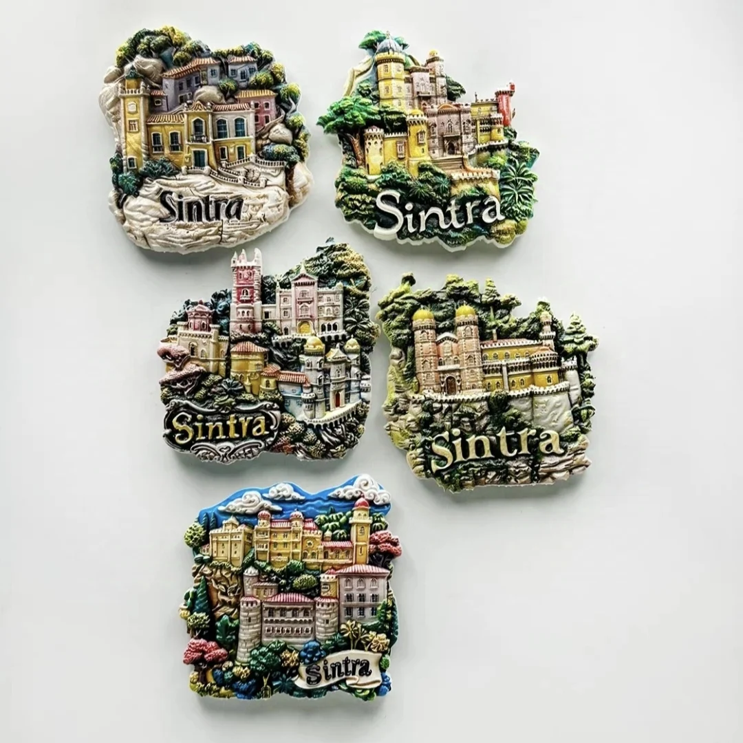 Europe Portugal Sintra Lisbon Resin 3D Fridge Magnets Tourism Souvenir Refrigerator Sticker Handicraft Gift Decoration