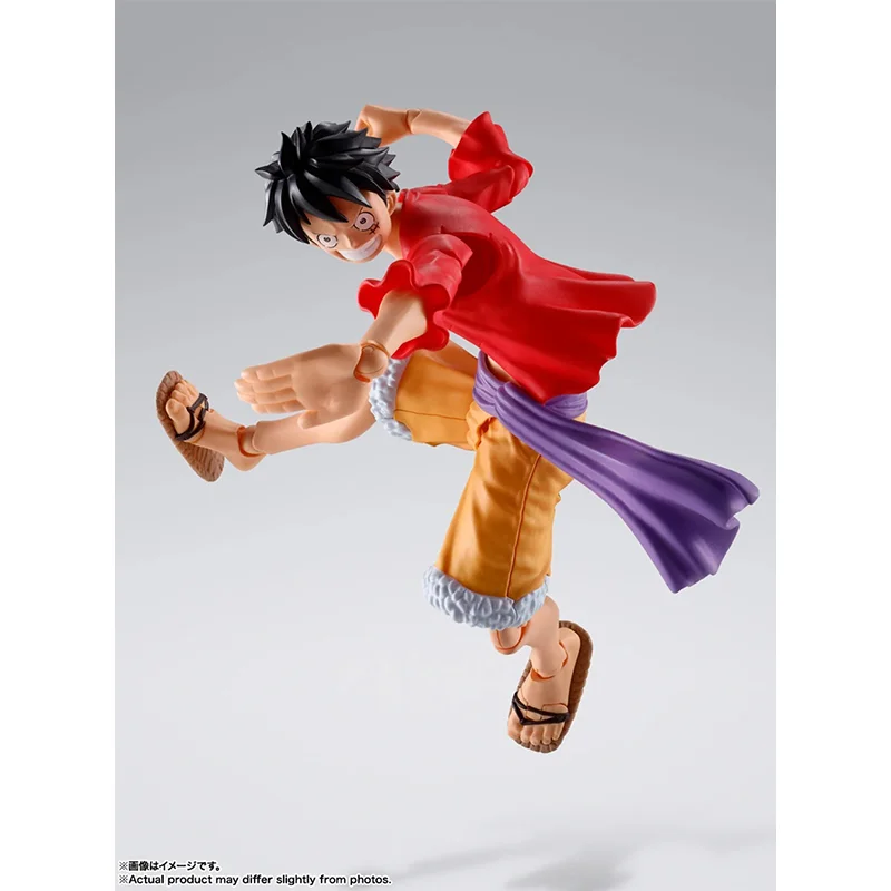 In Stock Bandai One Piece Anime: S.H.Figuarts Monkey D Luffy Raid On Onagashima Action Figure Anime Model Collectible Toys Gift