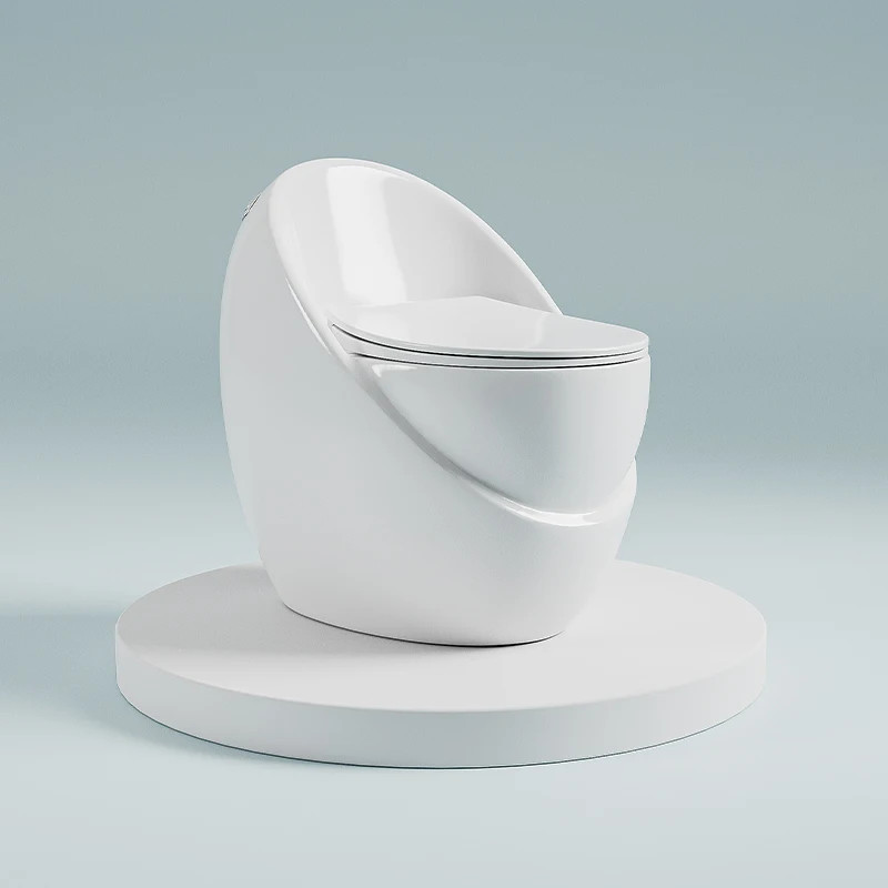 YYHC-White premium capsule egg-shaped sanitary ware Flush toilet bathroom ceramic siphon floor installation all-in-one