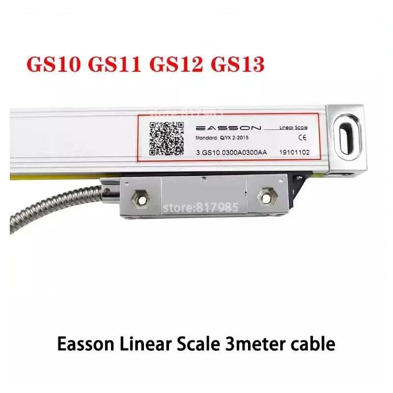 Easson GS12 50 100 150 200 250 300 350 400mm 0.005mm EIA-422-A Signal Linear Scale for Lathe Digital RS422 5um Encoder