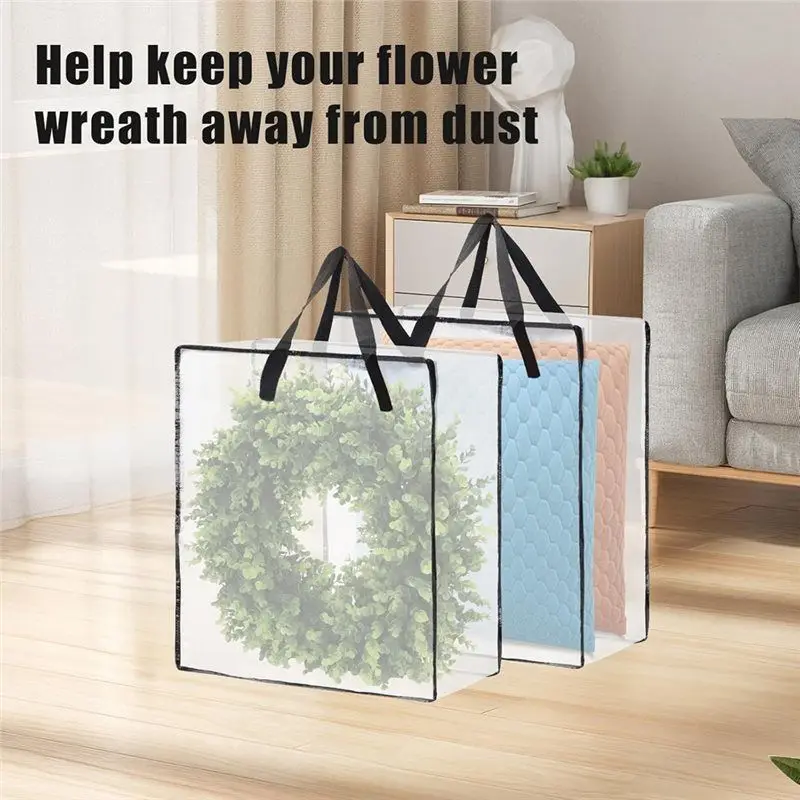 Wreath For Christmas Wreath Storage Bag 5-Pack, 26 Inches 90 L Wreath Storage Container For Home Storage