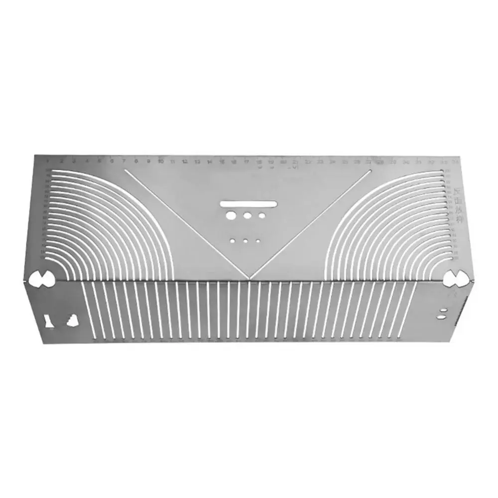 Stainless Steel Angle Arc Marking Tool Multifunction Smooth Arcs Pipe Cutting Guide Precise Angles Metal Marking