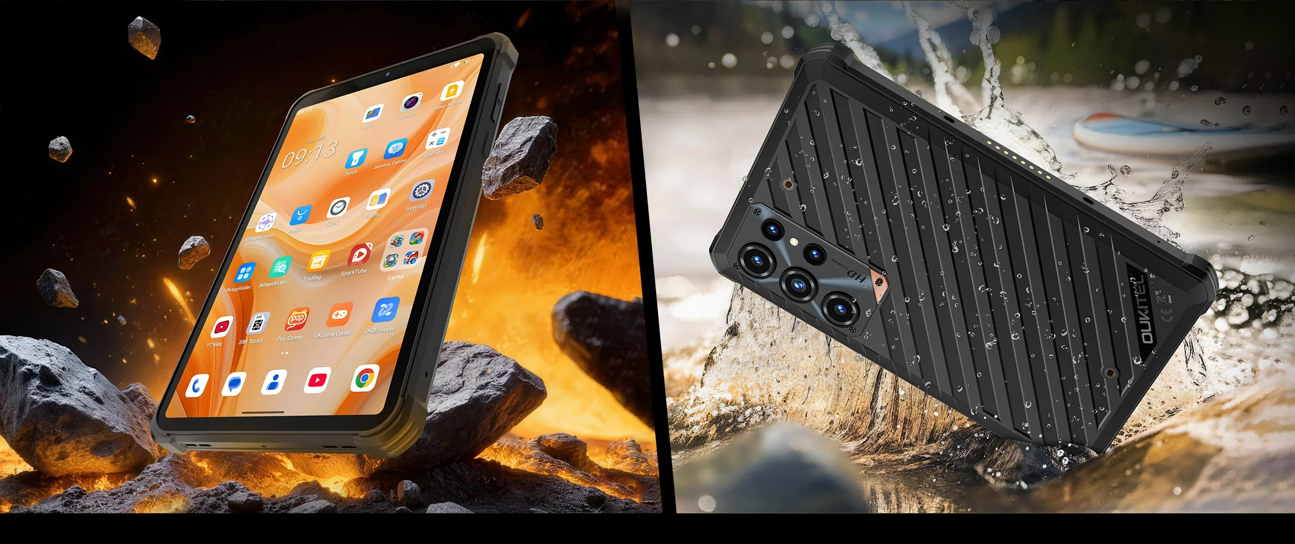 OUKITEL RT11 Rugged Tablet PC 8'' Android Tablet 5G ESIM Tablet IP68 IP69K Waterproof Shockproof 10000mAh Battery Nano+Nano/TF