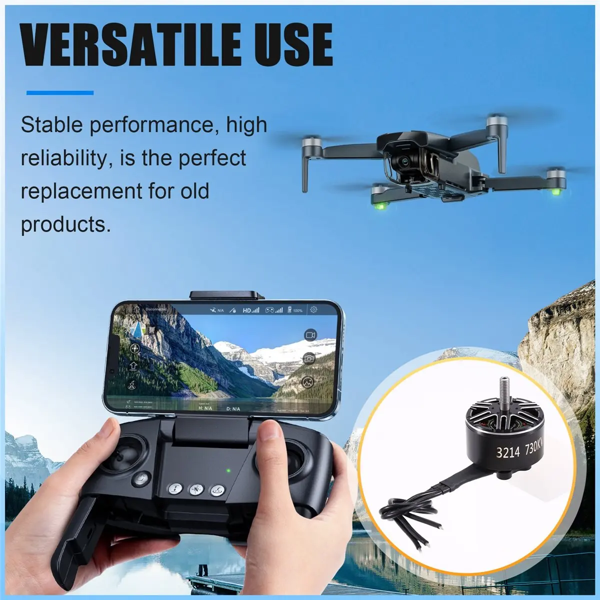 

lucky 4Pcs 3214 730KV Brushless Motor 4-6S Lipo 5mm Shaft for GF1050-3 10inch FPV Freestyle Long Range Crossing Drones Part