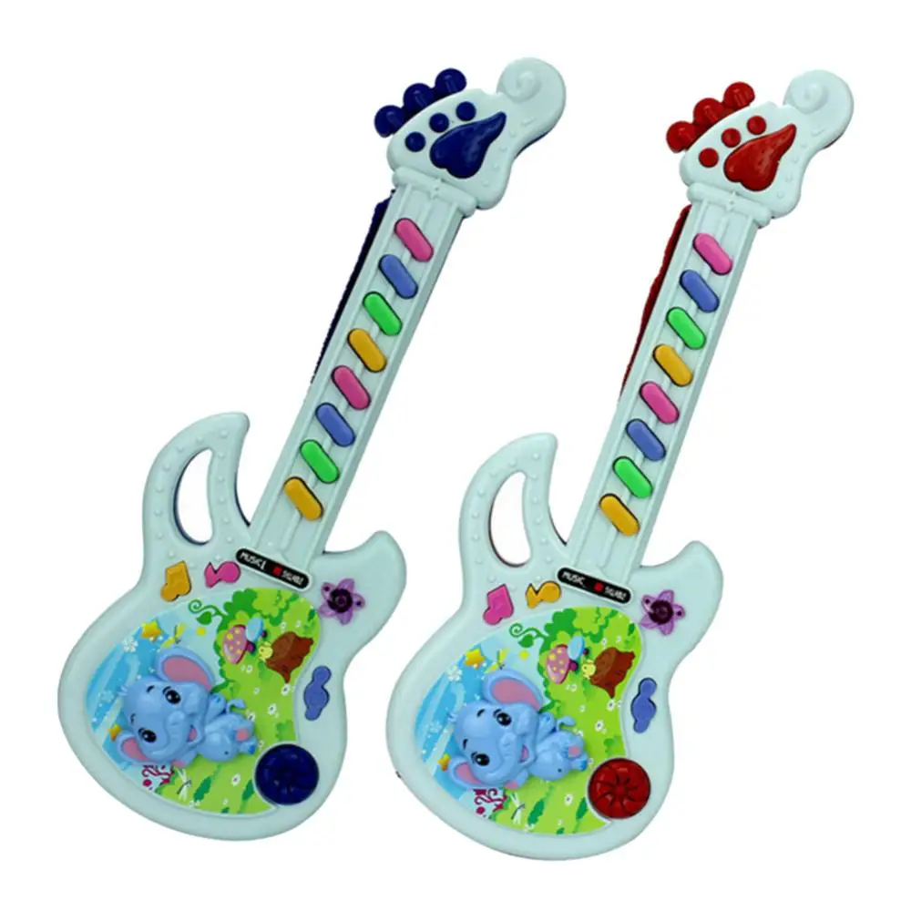 Baby Acoustic Elephant Guitar Musical Instrument Toys Cute Guitar Baby Kids Rhyme Music Toy Baby Early Educational Christmas Gif