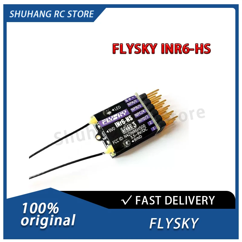

FLYSKY Fusi INR6-HS 2,4 ГГц AFHDS 3 Двойные антенны PWM PPM I-bus S.bus Мини-ресиверы для дистанционного управления автомобиля Дрон Модель автомобиля