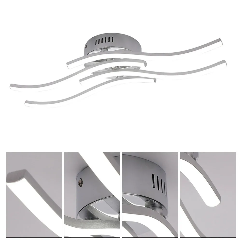 

Wave Ceiling Light Lamp Led Lights White Electronic Component Modern Living Room