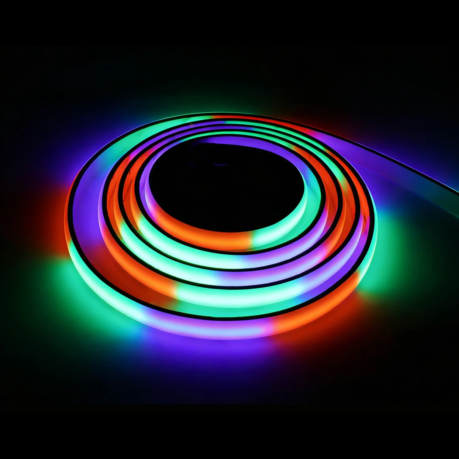 WaveshareRGBWC Colorful COB LED Strip, WS2812B Control Chips, IP65 Protection, Programmable LED Strip, Options For 1m Or 5m LED