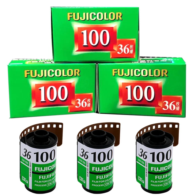 Original 1/2/3Rolls (36 Exposure/Roll) Fujifilm color C100 Color Film Fujifilm 100 for 135 Format Camera ISO 100