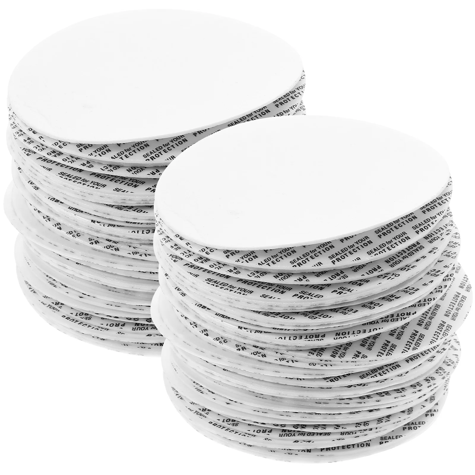 

100pcs Bottle Seals Jar Sealer 87mm Pressure Sensitive Seals Round Gasket for Cap Liners Lid Washer Storage Kitchen Bar
