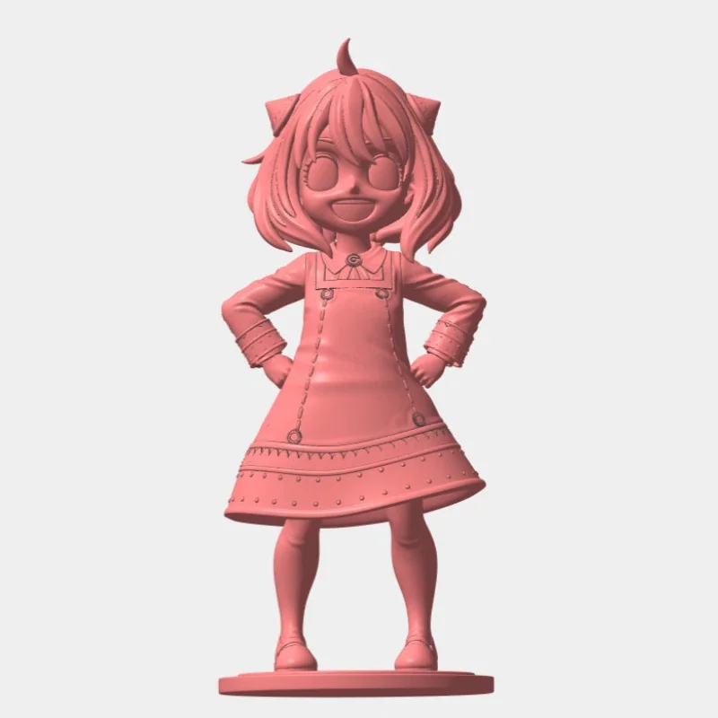 

60mm 100mm Resin Model Figure Kawaii Anya Gk Micro Miniature 3d Printed White Model Toy Unassembled And Unpainted Kit
