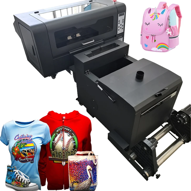 Heat Transfer Pet Film Dtf Printer A3 Dual Head Xp600 Powder Oven Digital T Shirt Textile Printing Machine Dtf Printer 30Cm