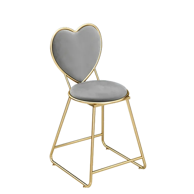 

Legs Metal Round Stool Industrial Leather Office Cushioned Vanity Chair Bedroom White Sillas Para Sala De Estar Home Furniture