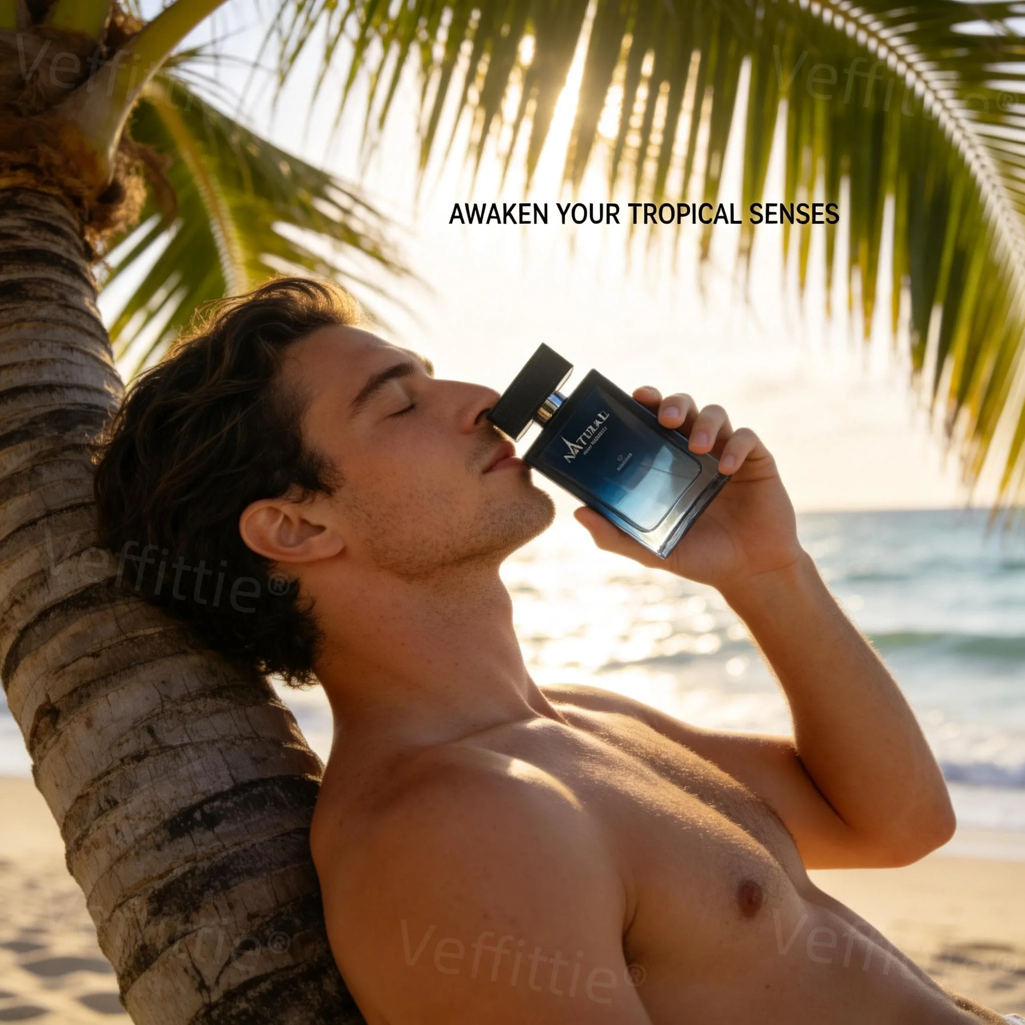 

Fresh Marine-Woody Calm Men's Eau de Toilette 100ml Gradient Blue Bottle Indoor Relax Wear All Day Fresh Soft Bay Leaf-Oakmoss