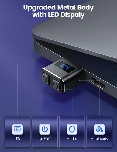 Imagen 2 del producto Vydeer-ratón USB Jiggler Tiny indetectable con modo separado y botones de encendido/apagado, pantalla Digital y Cov protector