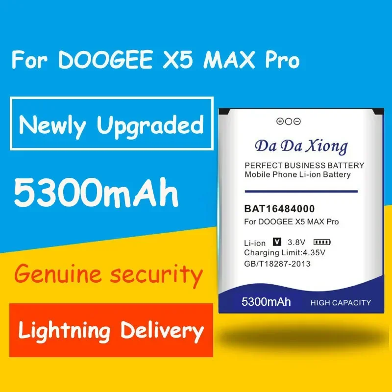 Genuine Security 5300mAh BAT16484000 Battery For DOOGEE X5 S Pro Replacement Mobile Phone