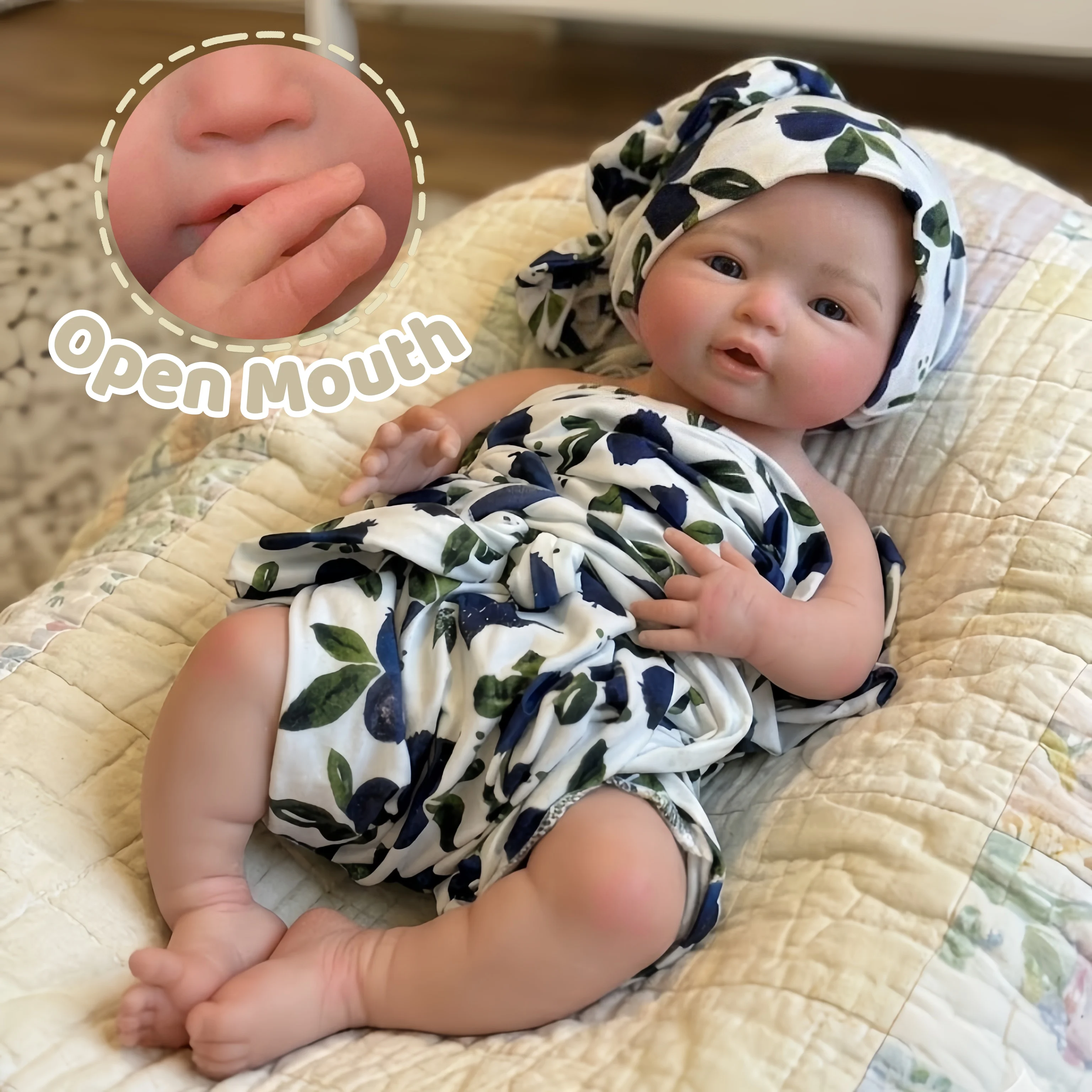

18 Inch Washable Soft Silicone Reborn Girl, Vivid Hand-Painted Skin, Extra Outfit, Wonderful Gift, Bebe Reborn De Silicona