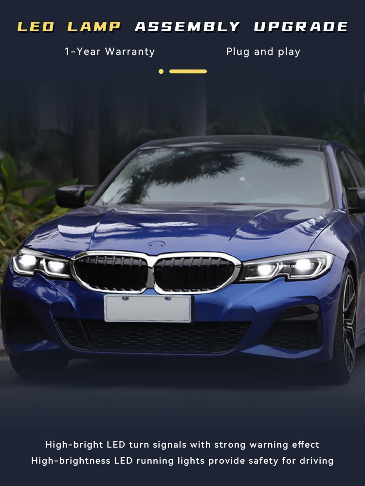 

A Pair of Car Stuff Modified For BMW 3 Series G20 G28 2020-2022 Front Light DRL Head Lamp LED Plug And Play Tool Accessories