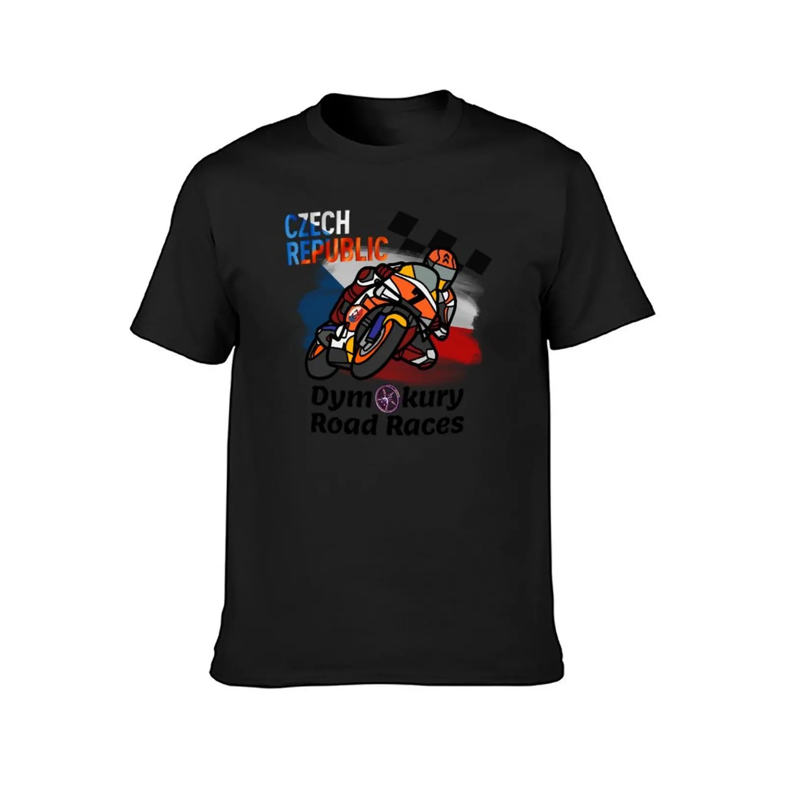 Motorcycle Road Racing - Dymokury Road Races Czech Republic. T-Shirt quick drying customs t shirt for men