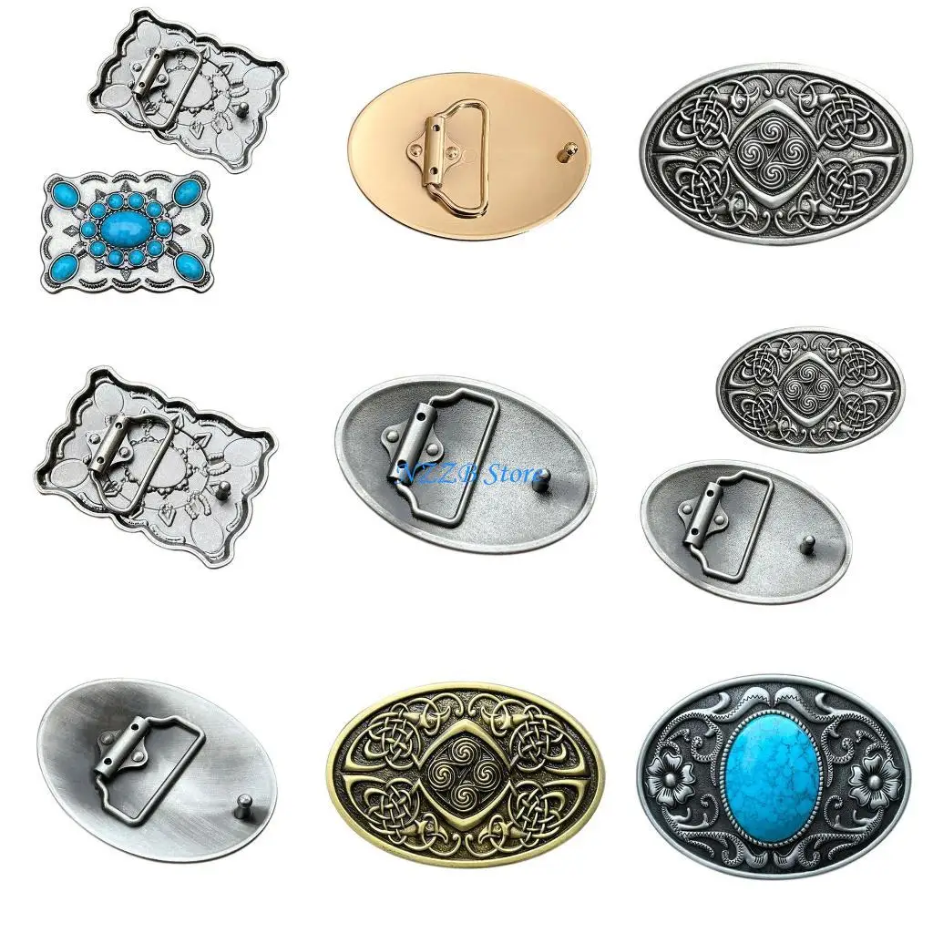 T21F حزام مشبك للرجال حزام رعاة البقر الغربي أبازيم هدايا عيد ميلاد مريحة لصديق