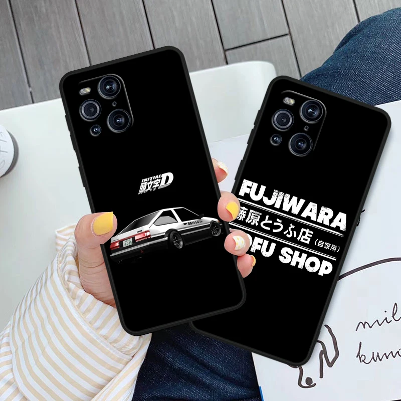 F-ujiwara Tofu Shop Initial-D Phone Case For OPPO Find X6 X5 X3 X2 F21S F21 Pro Lite Neo Black Silicone Fundas Soft Phone Case