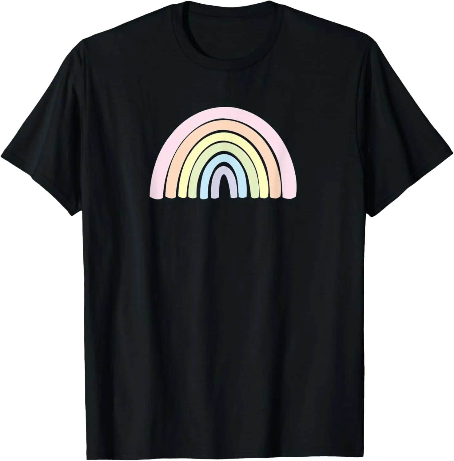 

New t-shirt - Pastel Rainbow, cute graphic top tee short sleeve for woman T-Shirt