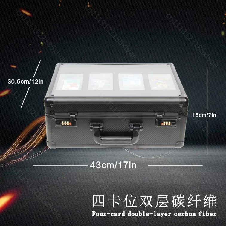 Card storage box, carbon fiber storage box, star card collection box, PSA BGS portable belt password lock box.