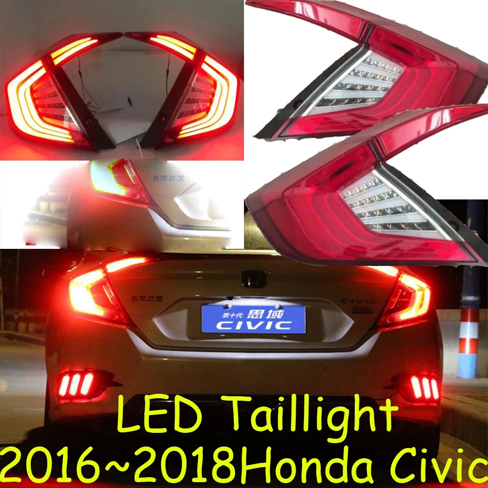 4pcs car styling for 2016 2017 2018year Civic taillight car accessories LED Civic rear lamp Tail Lamp+Turn Signal+Brake+Reverse