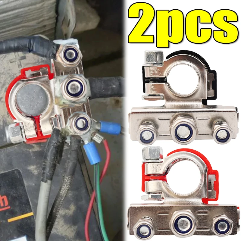 2pcs Car Battery Terminals Quick Release Positive Negative Disconnect Clamp Connector Car Battery Terminal Connectors Accessory