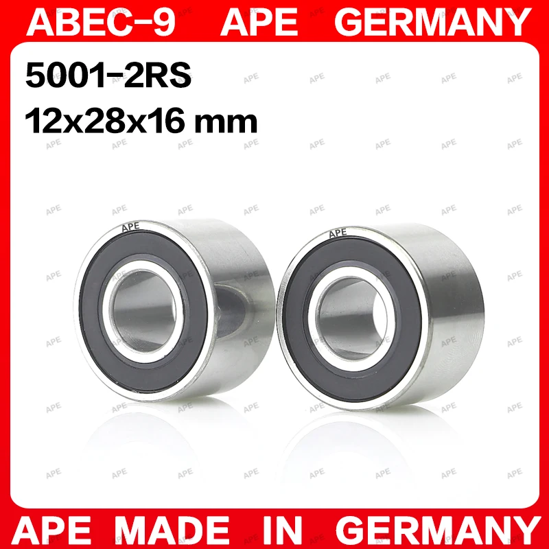 Germany ape abec-9 bearing 5001 5001-2rs 12x28x16mm Pneumatic tool polishing machine grinding machine bearings