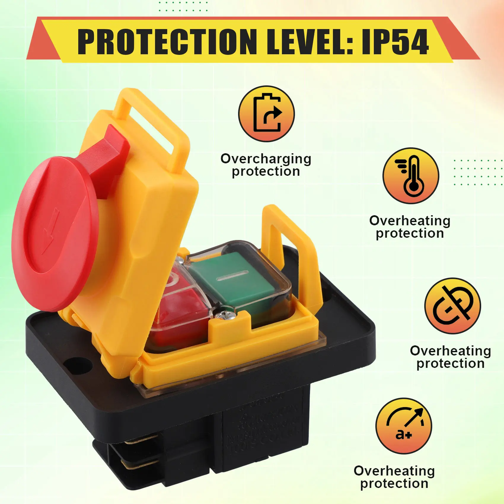 Best Of 2025-Electromagnetic Switch Magnetic Button Switch KJD12 16A 250V Power Tool Undervoltage Overload Protection Switch