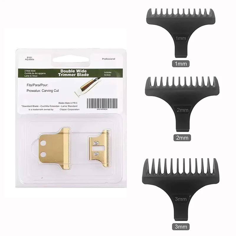 

Gold Replacement Professional 2215 Blade Compatible with Wahl 5 Star Detailer Retro T-cut ,Cordless Detailer Li Trimmer Barber