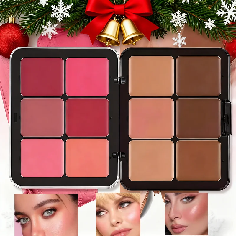 Palette de maquillage tout-en-un pour femmes, 12 couleurs, correcteur en étain métallique et crème Blush, surligneur mat, Contour, cadeau de noël