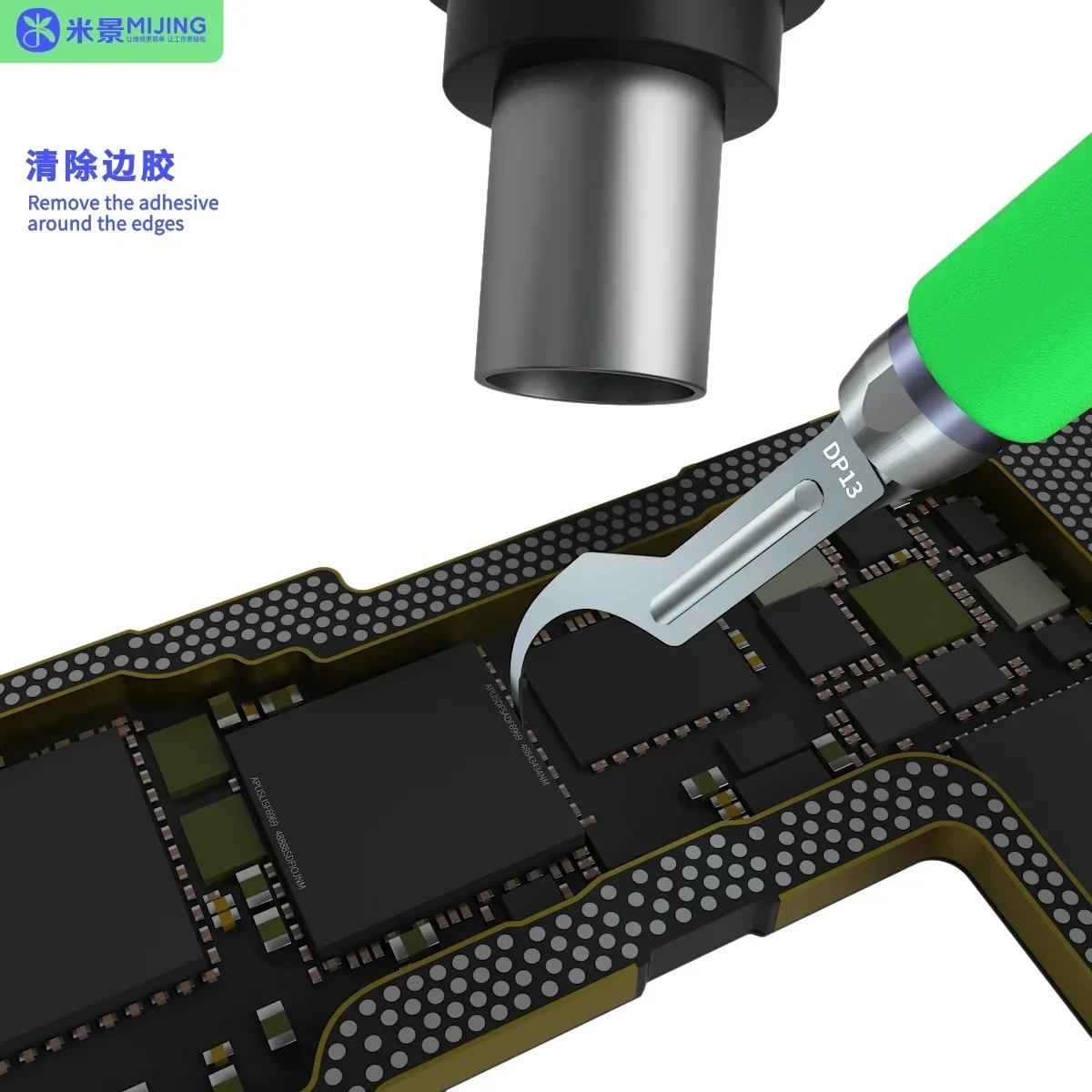 Mijing KC8 telefon komórkowy CPU NAND ostrze do usuwania kleju płyta główna chip BGA skrobak nóż do podważania tylne szkło demontaż narzędzia ręczne — zdjęcie 6
