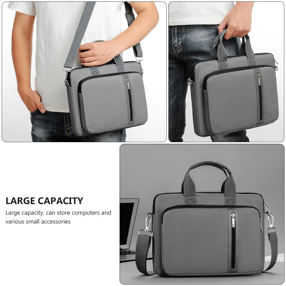15.6 Inch Laptop Pouch High Quality Nylon Protective Sleeve Case with Reinforced Zipper Shockproof Lining Built-in Trolley Strap
