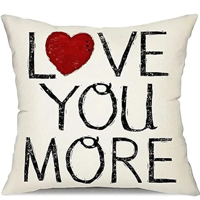 Valentine\'s Day Pillowcase Red Heart Love You Pillow Cushion Valentine\'s Day Decoration Pillowcase Home Sofa Decoration