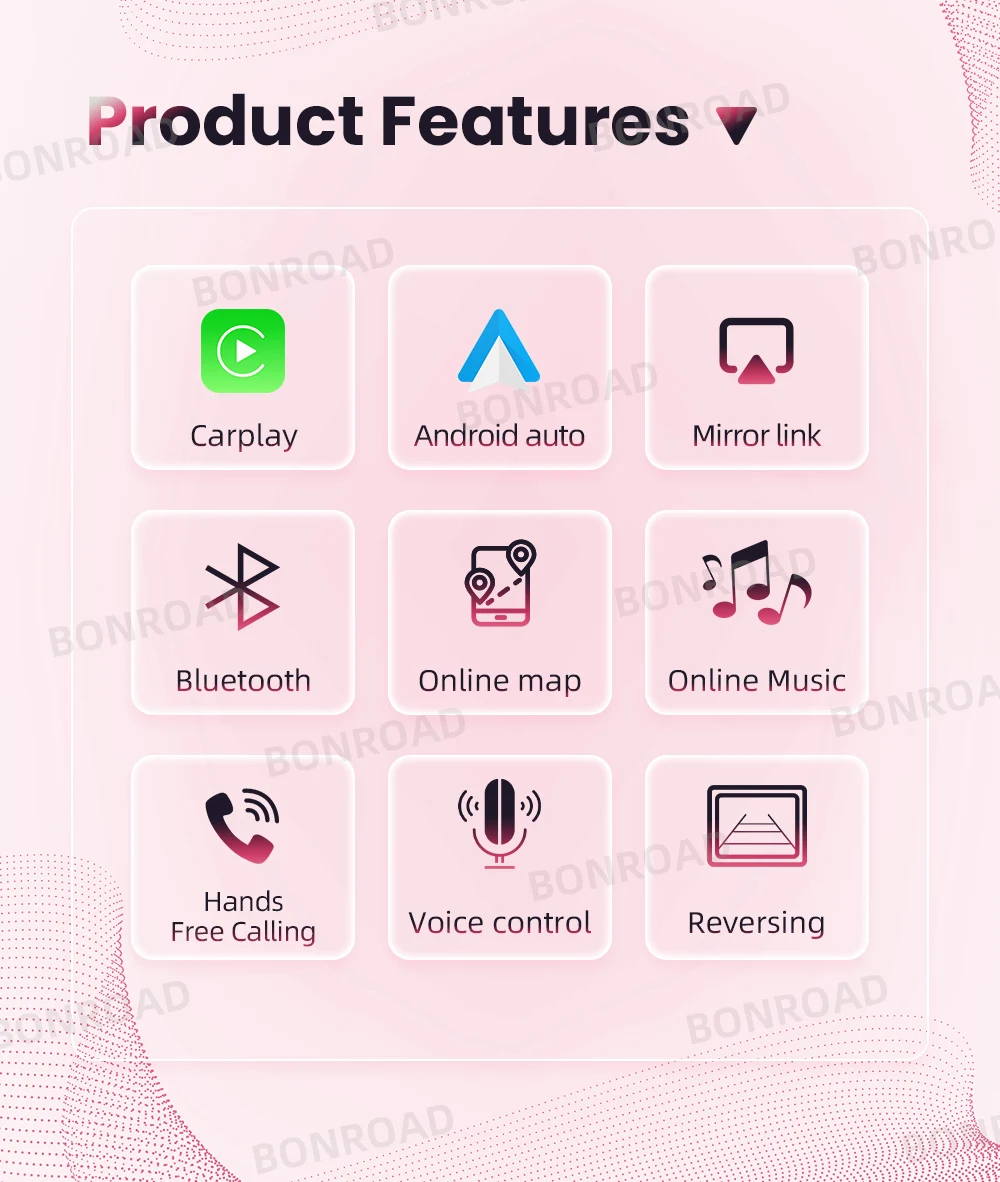 Bonroad Wireless CarPlay-Schnittstelle für Land Rover/Jaguar Range Rover Evoque Discovery mit Android Auto Mirror Link Navigation – Detail 4